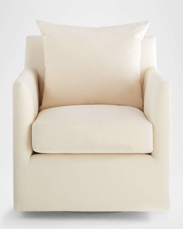 Sorrel Muslin Swivel Chair